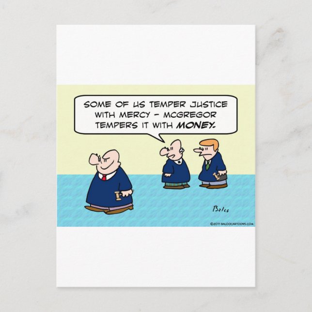 Domare tempel justice with barcy money vykort (Framsida)