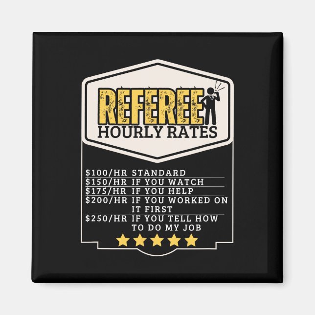 Domare Timlön Rollig Umpire  Magnet (Framsidan)