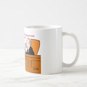 domaren pläderar inte skyldigt inget problem kaffemugg