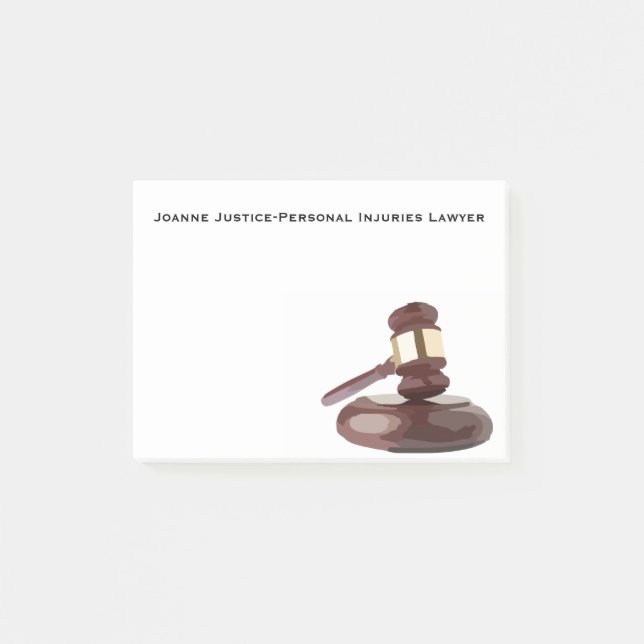 Domarens Gavel Post-it Notes Block (Framsida)