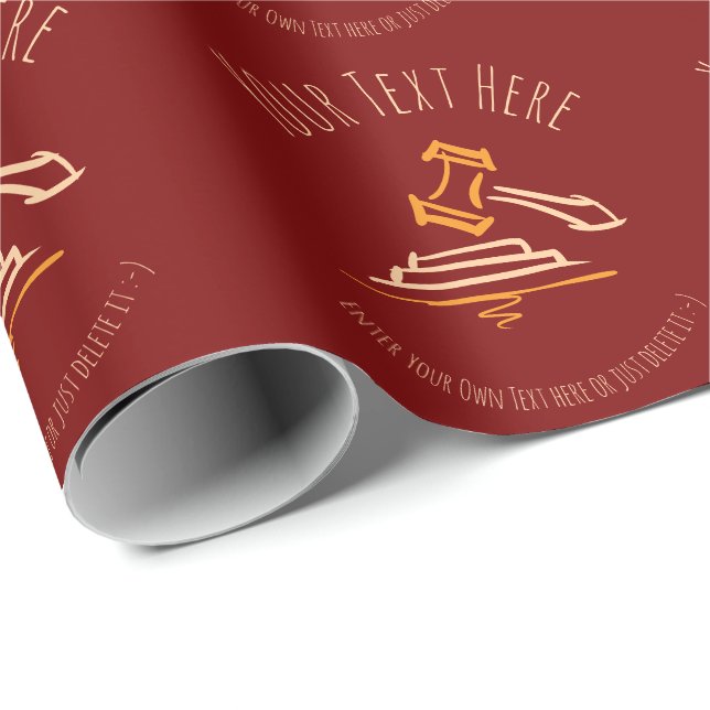 Domarens hammare | Advokat | Jurist | Juridisk byr Presentpapper (Rullad Hörn)