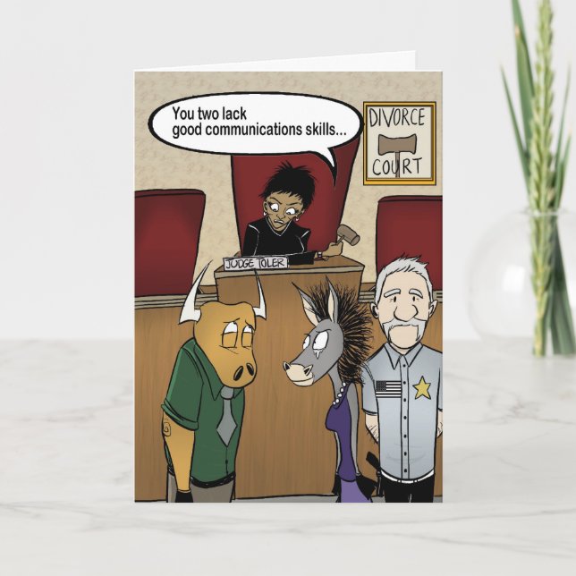 DomareTolers domstol för skilsmässa Kort (Framsida)