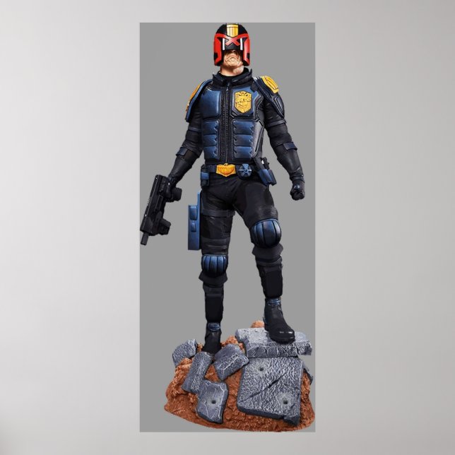 domarhjälten i den bedrövliga tecknaden poster (Framsidan)