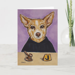 Domarnas Hund fällde notecard Kort