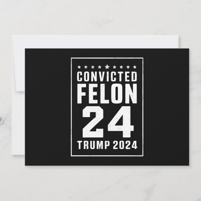 Dömd Felon 4:e Juli Trump 2024 Inbjudningar (Framsida)