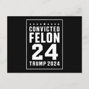 Dömd Felon 4:e Juli Trump 2024 Vykort