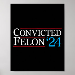 Dömd Felon Tröja Rolig Politisk 2024 Poster