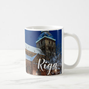 Dome cathedral on Dome square i Riga, Lettland Kaffemugg