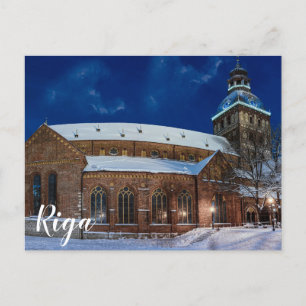 Dome cathedral on Dome square i Riga, Lettland Vykort