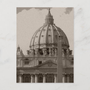 Dome of St Peters Basilica Rom Travel Postcard Vykort