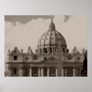 Dome of St Peters Basilica Rom Travel Poster