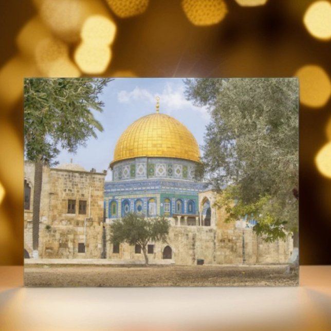 Dome of the Sten Heliga Mosque Jerusalem Palestine Vykort (Skapare uppladdad)