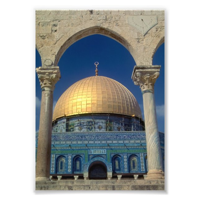 "Dome of the sten, Jerusalem" 5 x 7-tryck Fototryck (Framsidan)