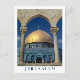 "Dome of the sten, Jerusalem" vykort