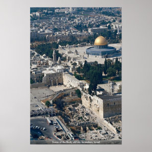 Dome of the Sten, old city Jerusalem, Israel Poster