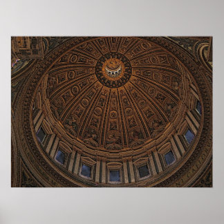 Dome to Heaven in St Peter's Basilica Poster