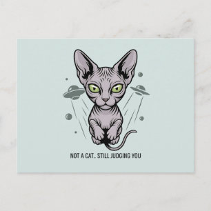 Domedollik Sphynx Katt i Rymd Konst Vykort
