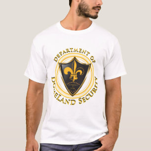 Domeland säkerhetssvart & guld- fläktt-skjorta tee