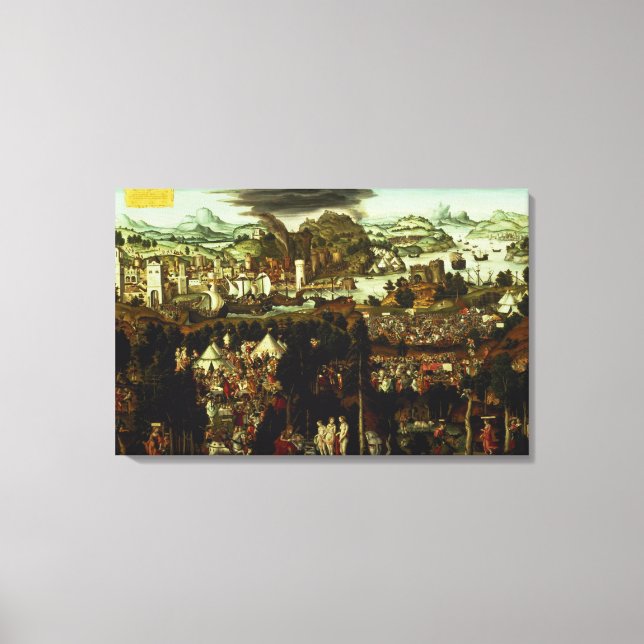 Domen från Paris och trojanska Krig, 1540 Canvastryck (Framsida)