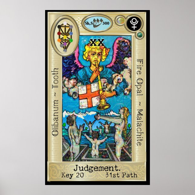 Domen i Ifdawn Deepdröm Tarot Nyckel 20 ~ Poster (Framsidan)