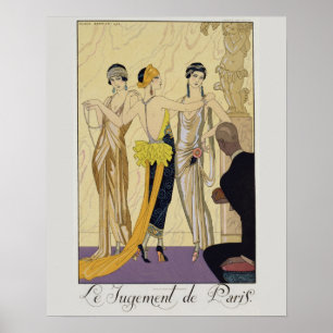 Domen i Paris, 1920-30 (pochoir print) Poster
