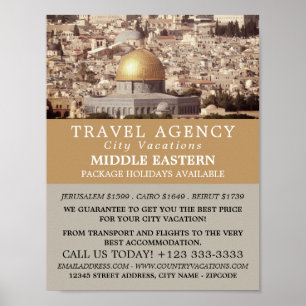 Domen vid Sten, Jerusalem, resebyrån Poster