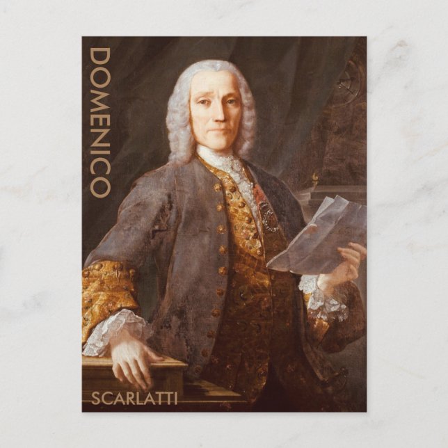 Domenico Scarlatti vycard Vykort (Framsida)