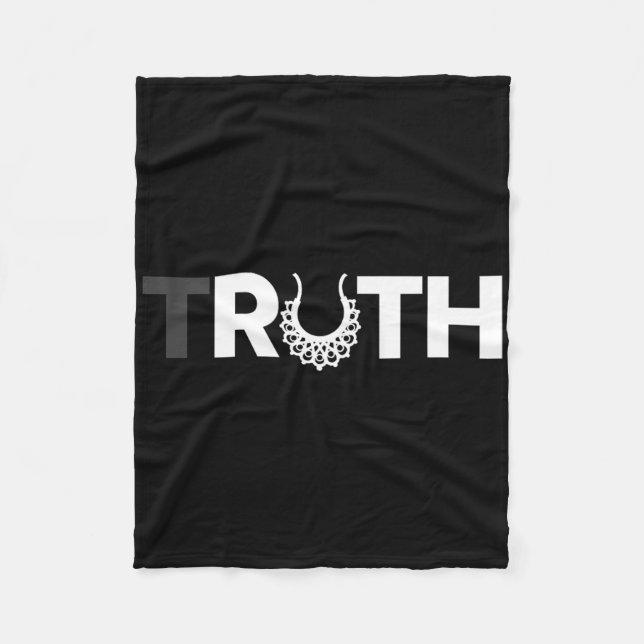 Domerrätt Ruth Byder Ginsburg Truth Dissent Notori Fleecefilt (Framsidan)