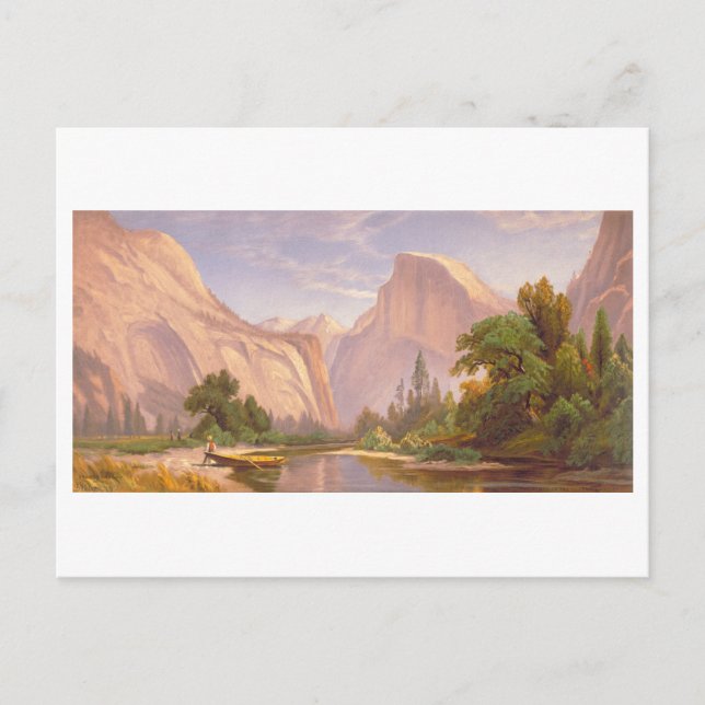 Domes Yosemite Vintage Prang Lithograph Vykort (Framsida)