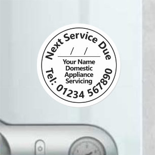Domestic Appliance Service-etiketter Runt Klistermärke
