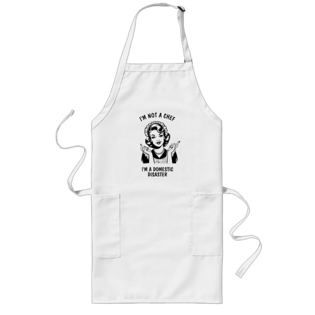 Domestic Disaster Apron Långt Förkläde (Framsidan)
