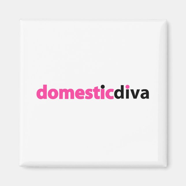 domestic diva (svart) magnet (Framsidan)