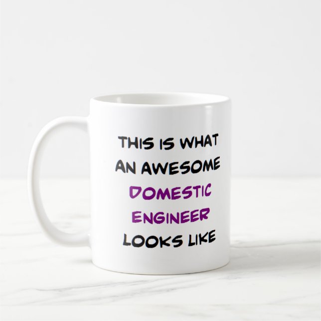 domestic engineer, awesome kaffemugg (Vänster)