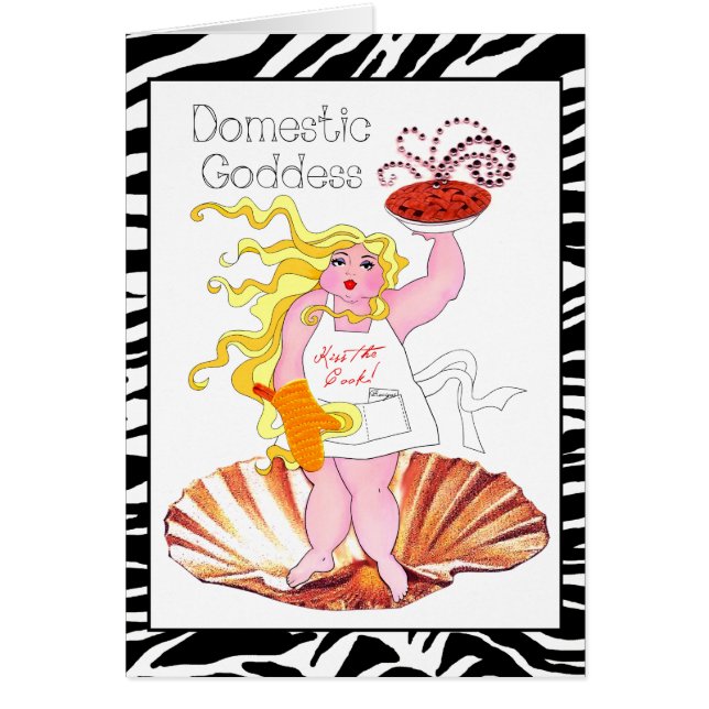 "Domestic Goddess" - Kissar kooken! OBS Kort (Framsidan)
