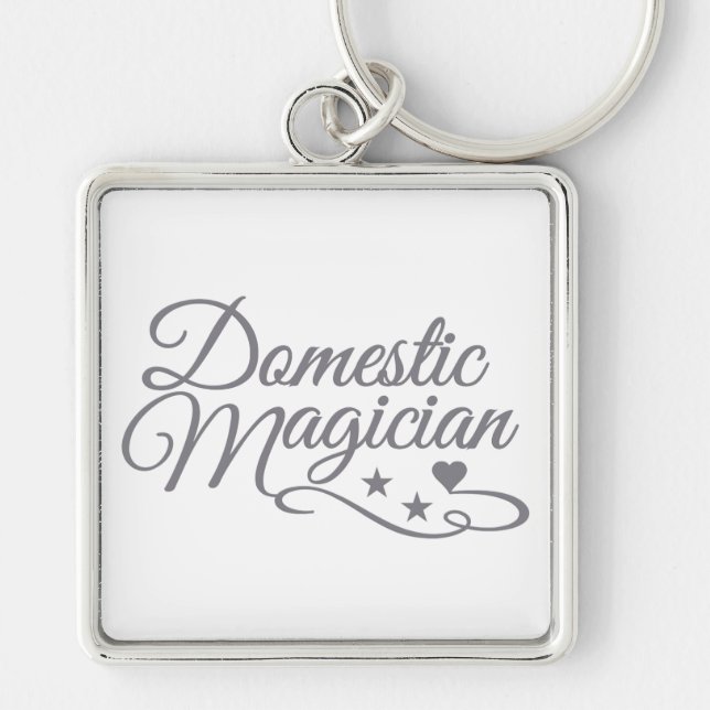 Domestic Magician anpassningsbar nyckelring (Framsidan)