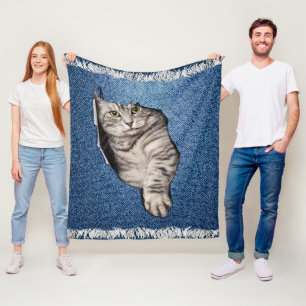 Domestic Tabby- kitten Fleecefilt