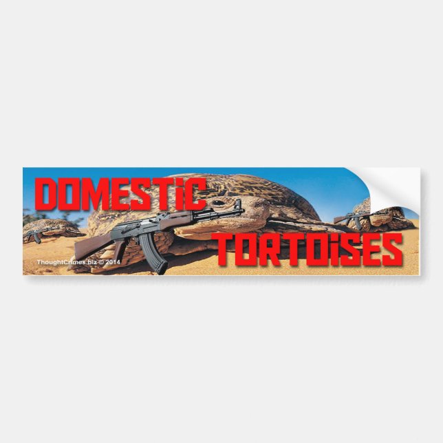 Domestic Tortoises Bumper Sticker Bildekal (Framsidan)