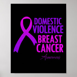 Domestic Våldet och bröstcancermedvetandehöjande m Poster