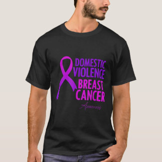 Domestic Våldet och bröstcancermedvetandehöjande m T Shirt