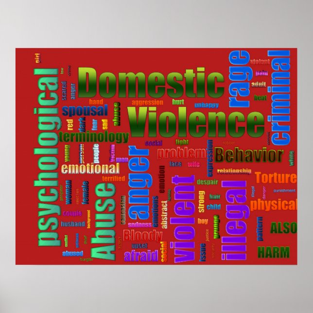 Domestic Violence Abuse Related Text Poster (Framsidan)