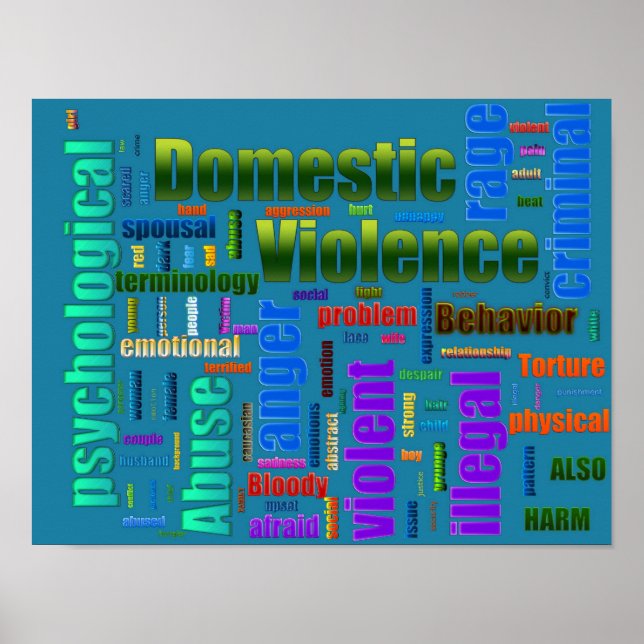 Domestic Violence Abuse Related Text Poster (Framsidan)