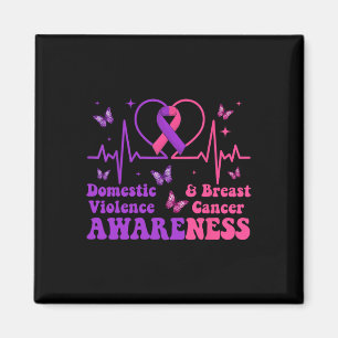Domestic Violence& Breast Cancer Awareness Mo Magnet