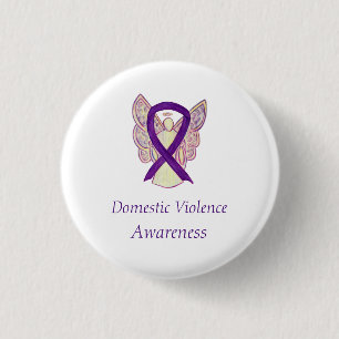 Domestic Violence Awareness Angel Ribbon Pin Knapp