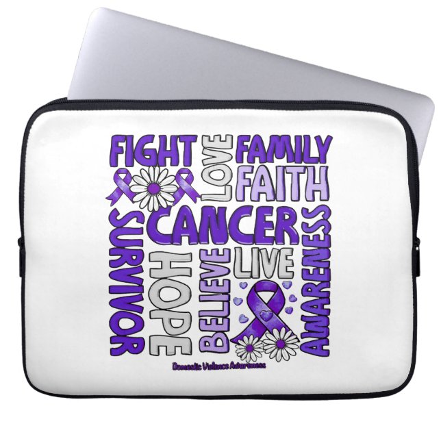 Domestic Violence Awareness - Fight kärlek Survor Laptop Fodral (Framsidan)