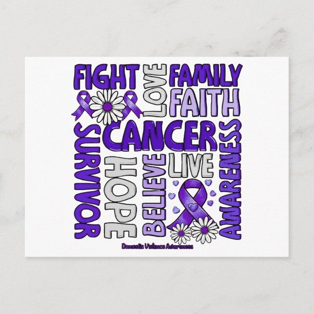 Domestic Violence Awareness - Fight kärlek Survor Vykort (Framsida)