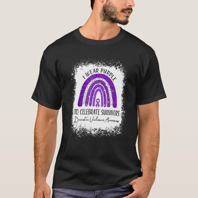 Domestic Violence Awareness For Men and Women Kids T Shirt (Framsida)