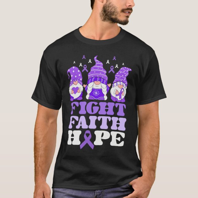 Domestic Violence Awareness Gnomes Fight Faith Hop T Shirt (Framsida)
