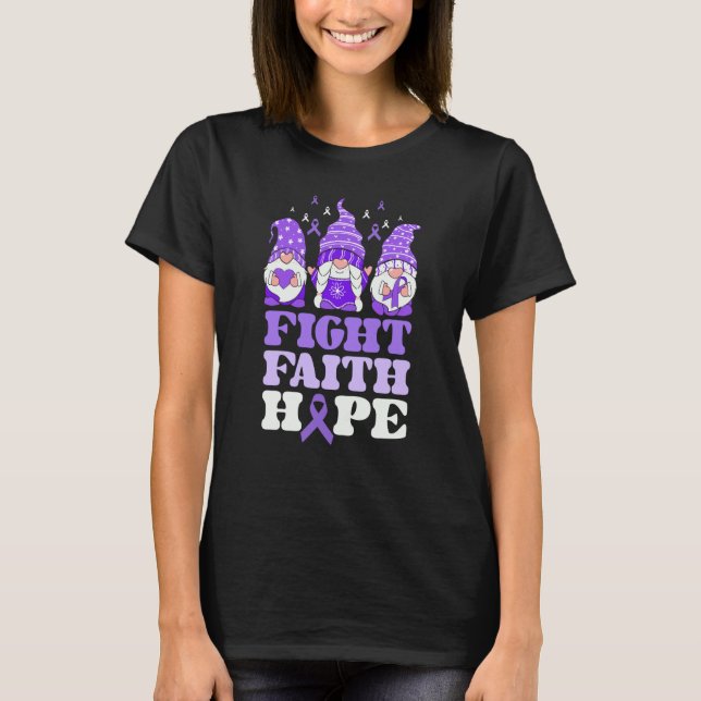 Domestic Violence Awareness Gnomes Fight Faith Hop T Shirt (Framsida)