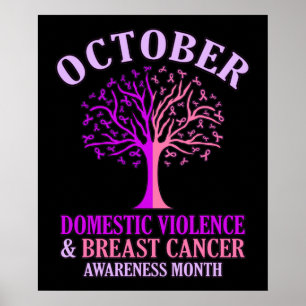 Domestic Violence Awareness Månad Oktobersupport Poster