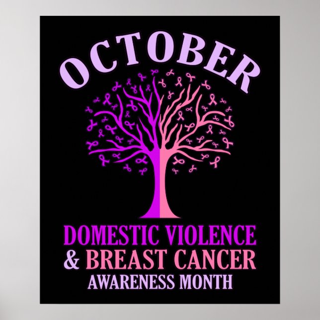 Domestic Violence Awareness Månad Oktobersupport Poster (Framsidan)